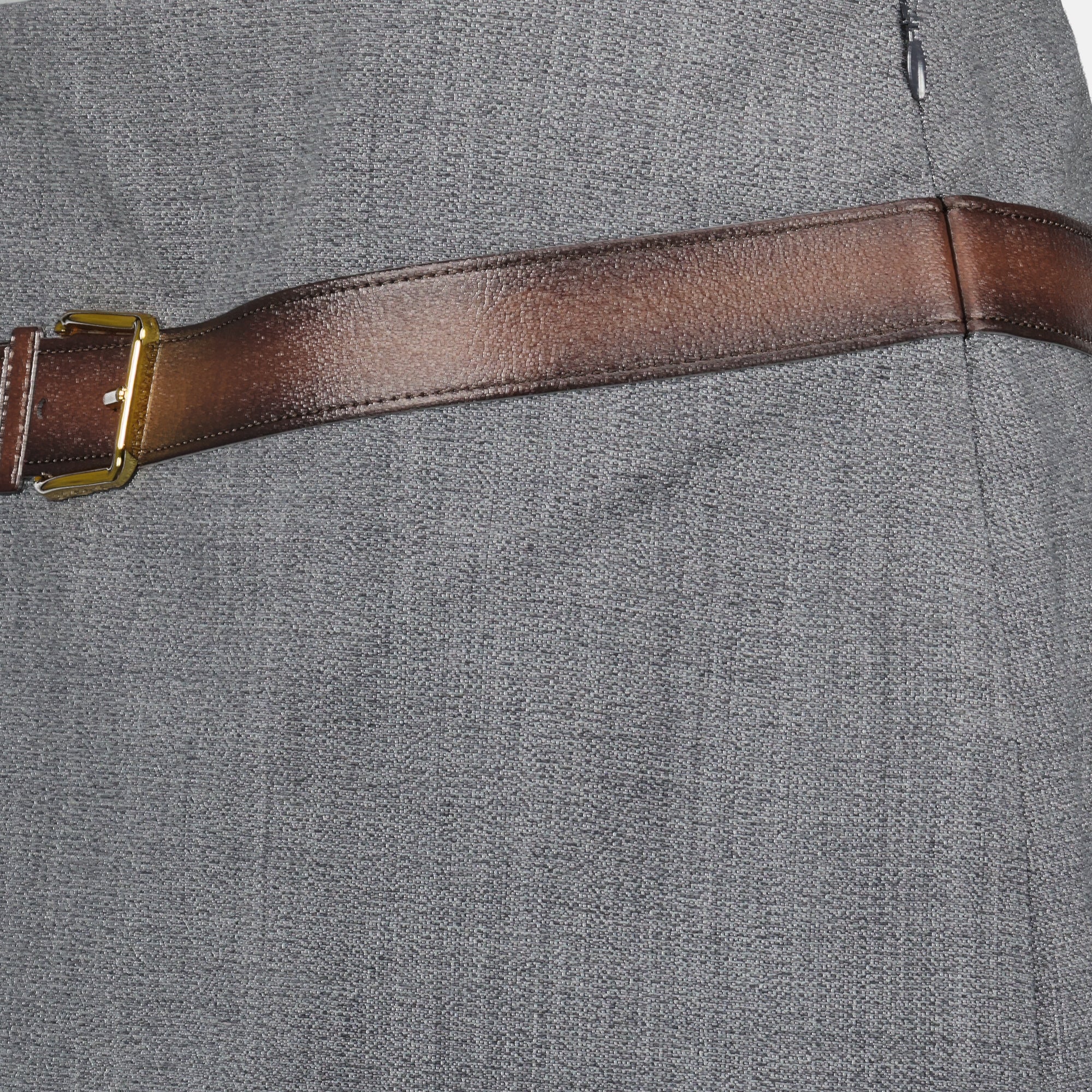 미니 울 벨트 스커트