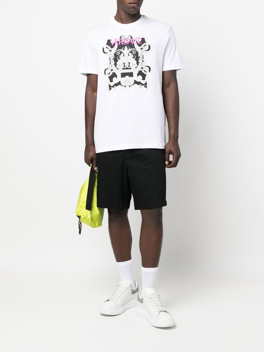 Versace, Luxury T-Shirt, Men's Fashion, Barocco T-Shirt, White T-Shirt