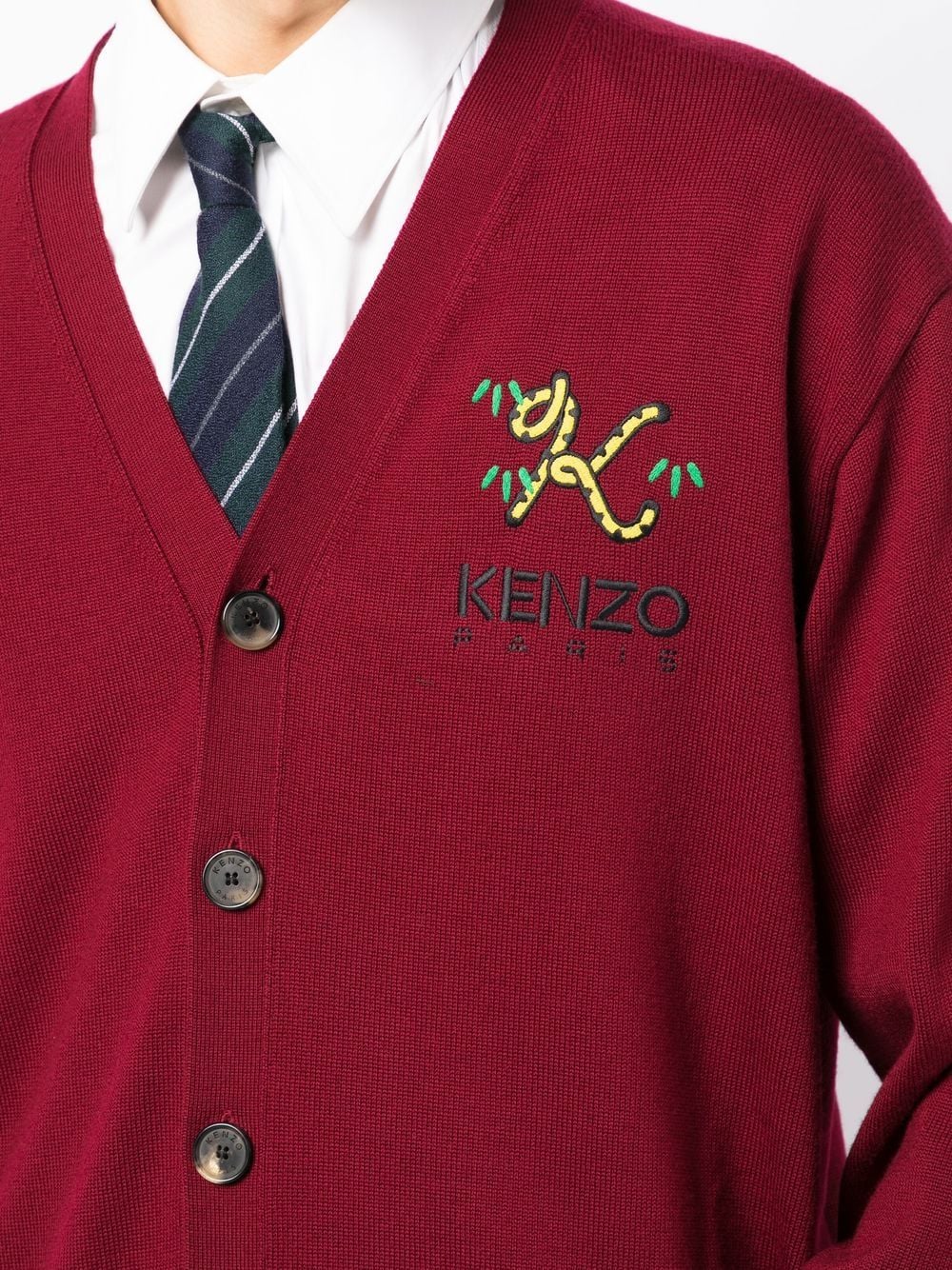 Kenzo, men's cardigan, luxury apparel, elegant fashion, wool cardigan