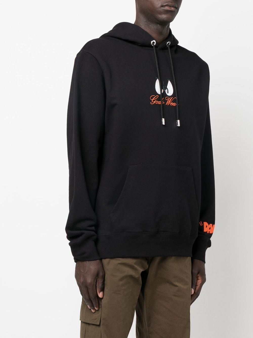 Black Hoodie, GCDS Men, Daffy Duck, Looney Tunes, Luxury Apparel