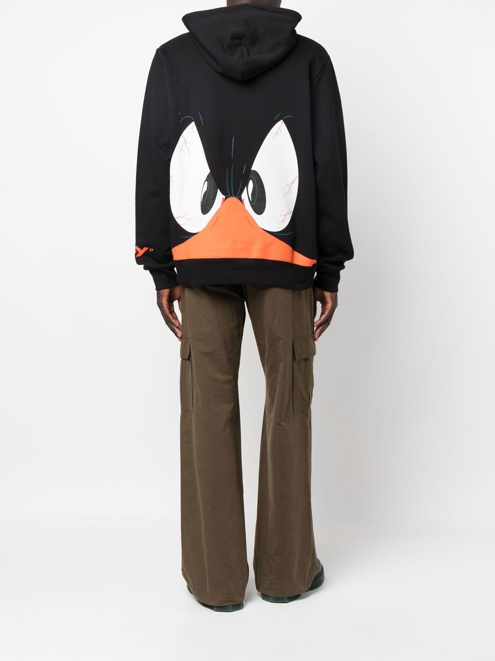 Black Hoodie, GCDS Men, Daffy Duck, Looney Tunes, Luxury Apparel