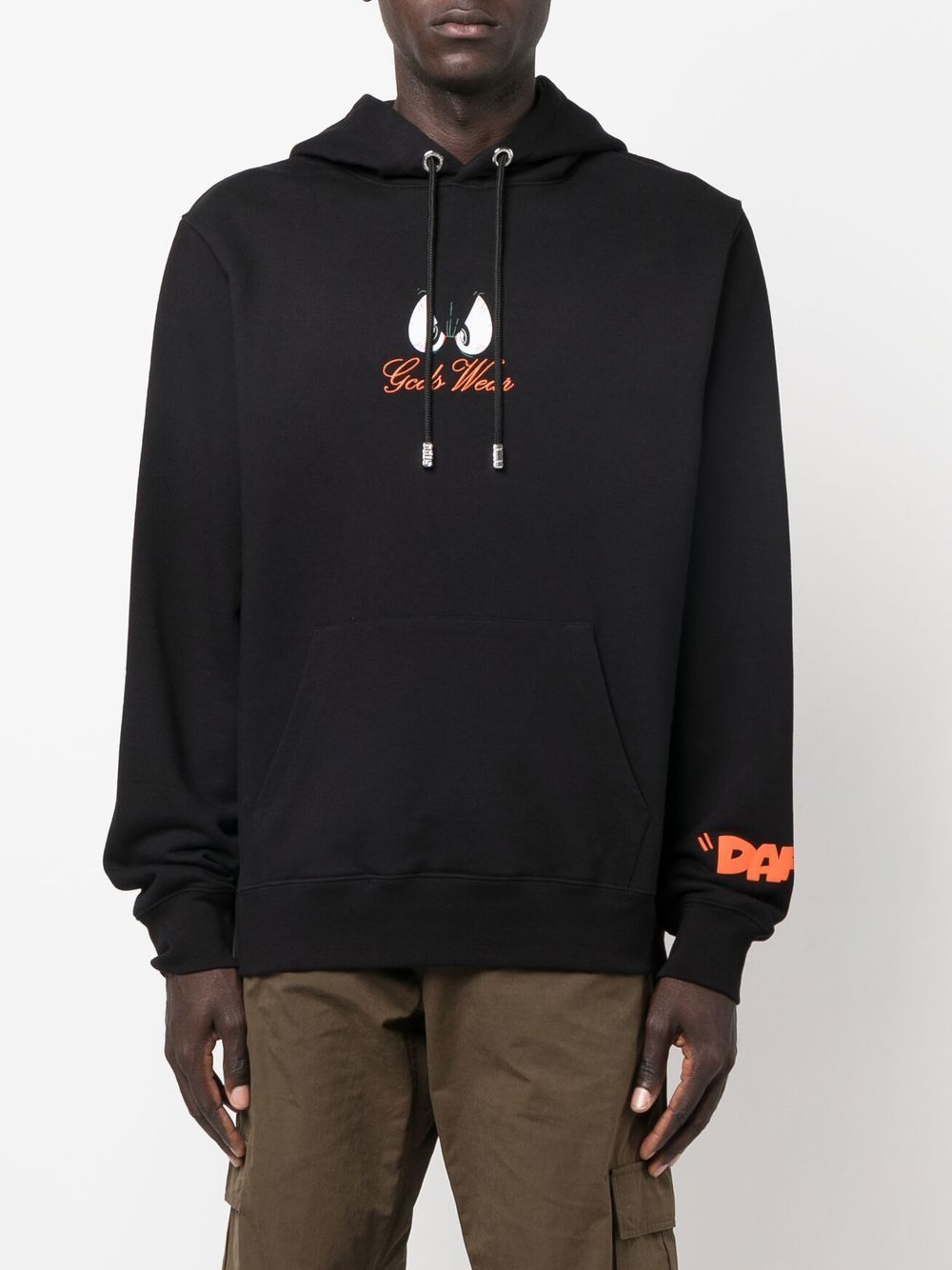 Black Hoodie, GCDS Men, Daffy Duck, Looney Tunes, Luxury Apparel