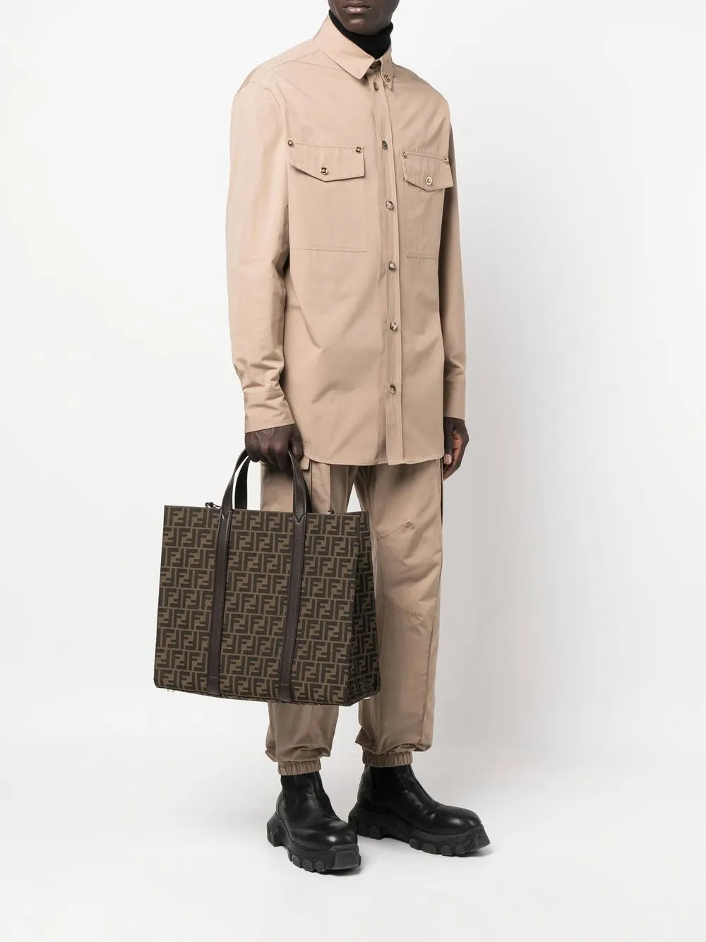 Fendi, Jacquard tote bag, luxury accessories, high-end bags, Spring-Summer 2024