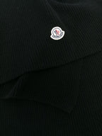 Moncler Scarf, Luxury Accessory, Black Scarf, Women's Fashion, Elegant Style