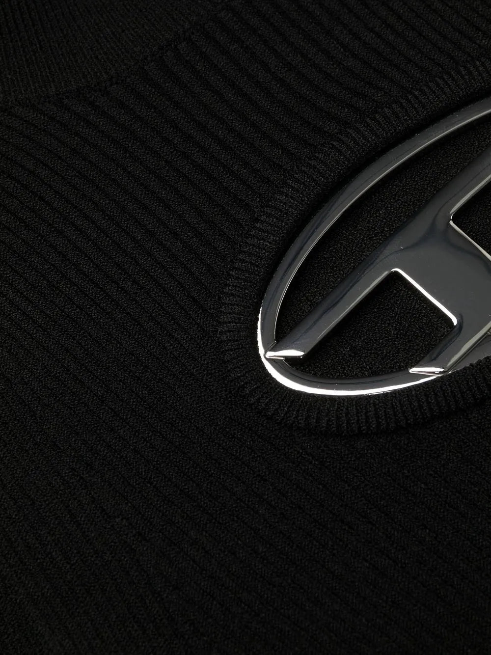 M-Onerva 골지 니트 블랙 드레스