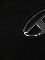 M-Onerva 골지 니트 블랙 드레스