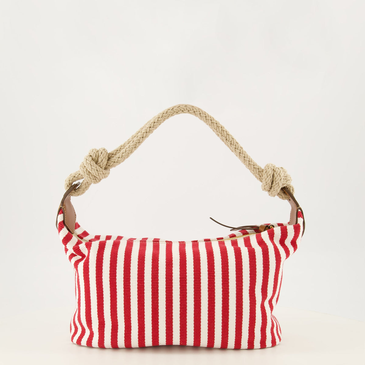 Mini bolso a rayas rojo y blanco