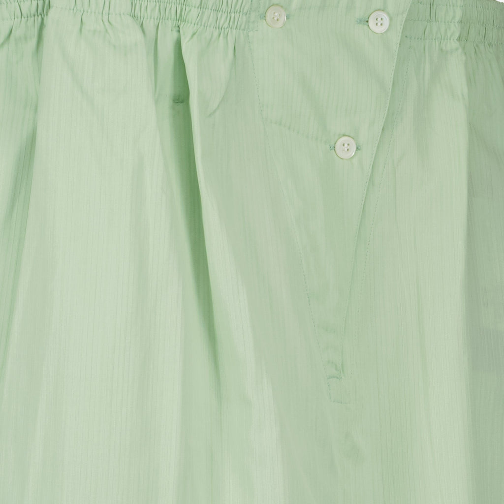 Prada skirt, green midi skirt, cotton skirt, Autumn-Winter 2025, designer skirt