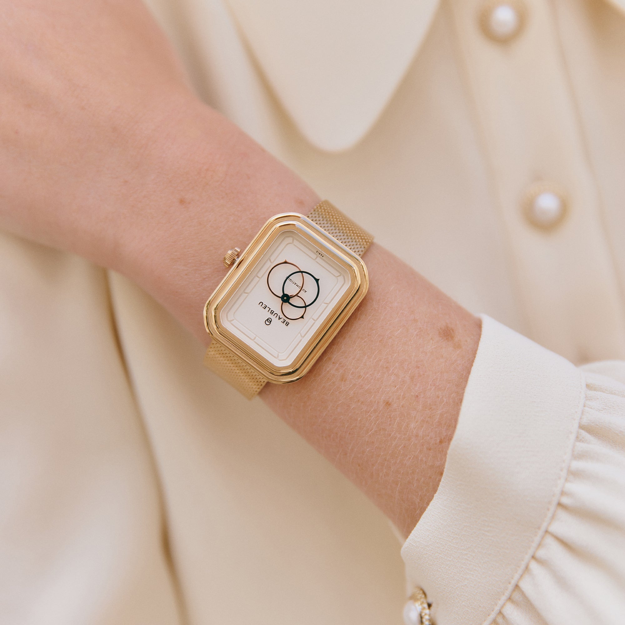 Montre Ecce Figura Lys Bracelet Acier Or Rose
