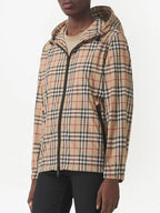Burberry beige checkered windbreaker