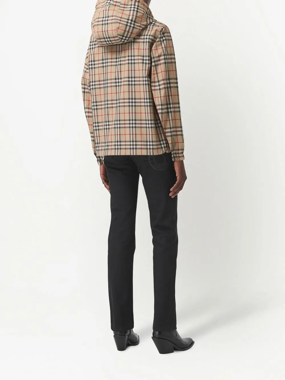 Burberry beige checkered windbreaker