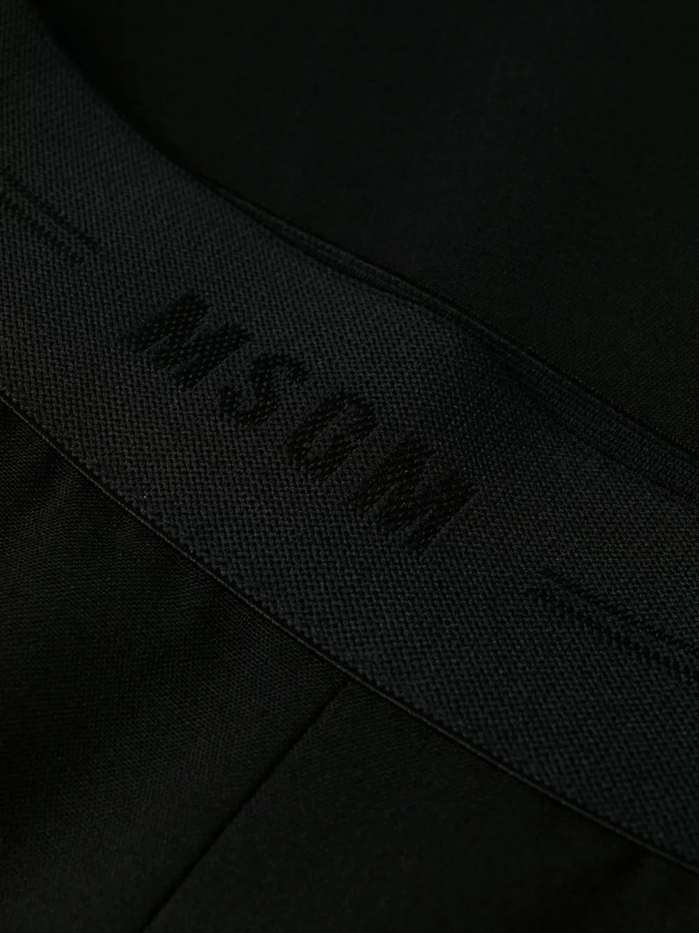 black wool pants, MSGM, luxury women’s pants, straight-leg trousers, high-end fashion