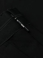 black wool pants, MSGM, luxury women’s pants, straight-leg trousers, high-end fashion