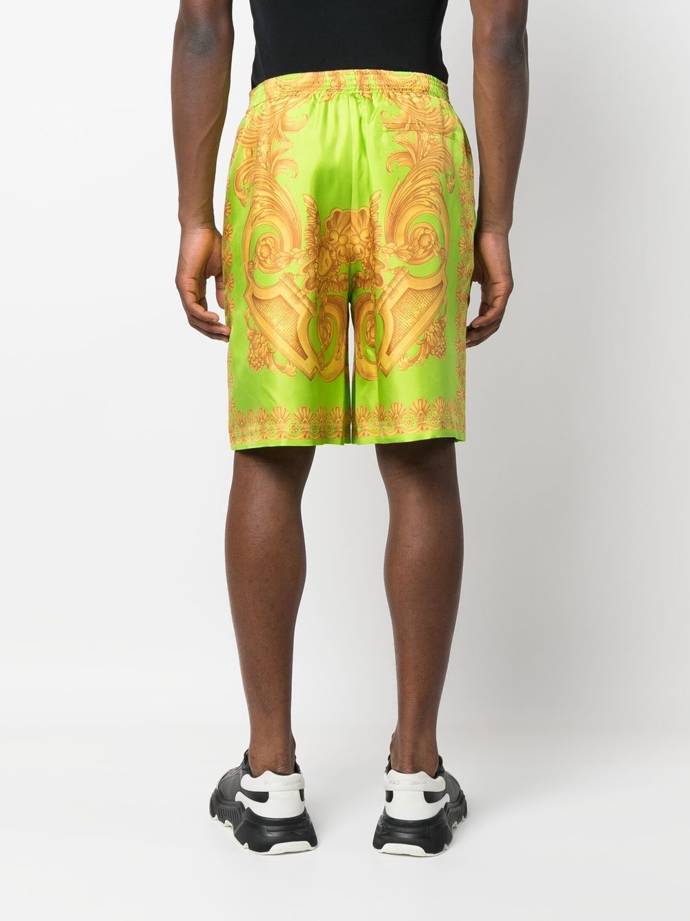 Versace silk shorts, Barocco 660, luxury men’s fashion, designer shorts, high-end clothing