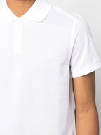 Image of YSL White Polo Shirt by Saint Laurent for Men - Season Spring-Summer 2023 - Model view 4