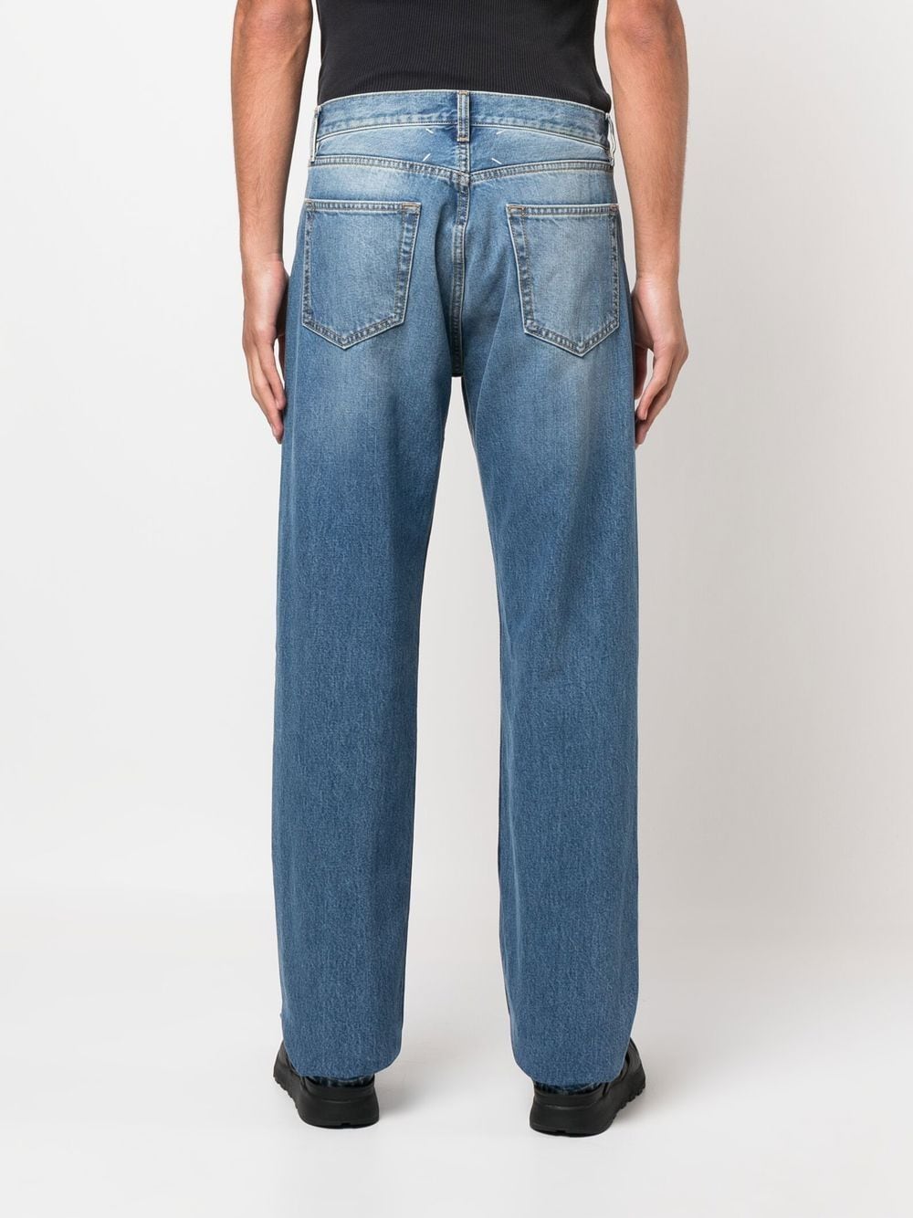 Denim jeans, faded blue, women, Maison Margiela, luxury