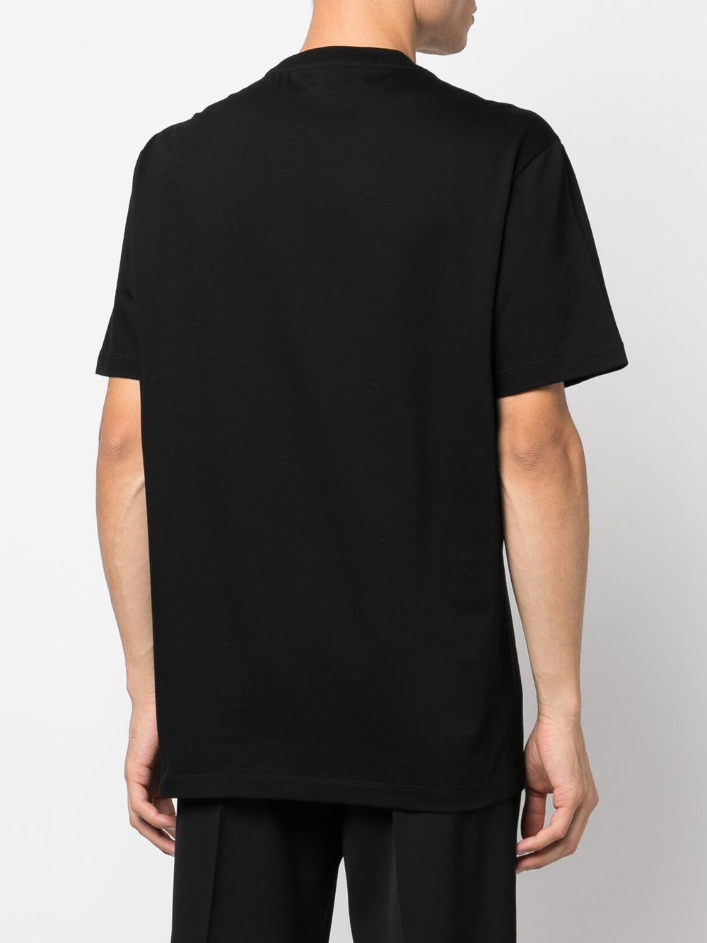 Versace T-shirt, Barocco Silhouette, Organic Cotton, Luxury Men's Fashion, Sustainable Style