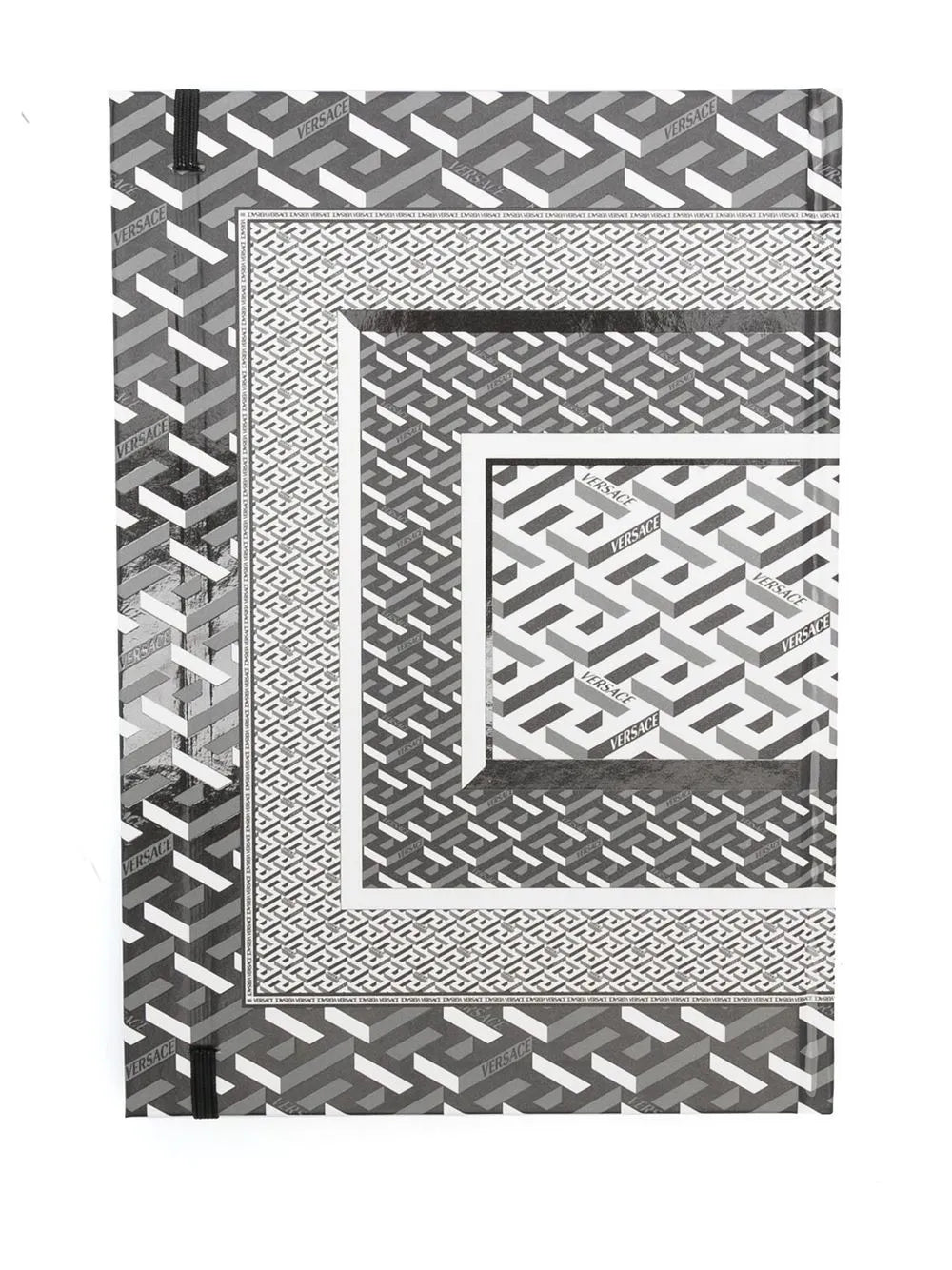 Versace, Greca notebook, luxury stationery, unisex notebook, grey notebook
