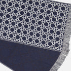 scarf, wool, Cannage pattern, blue scarf, Autumn-Winter 2024