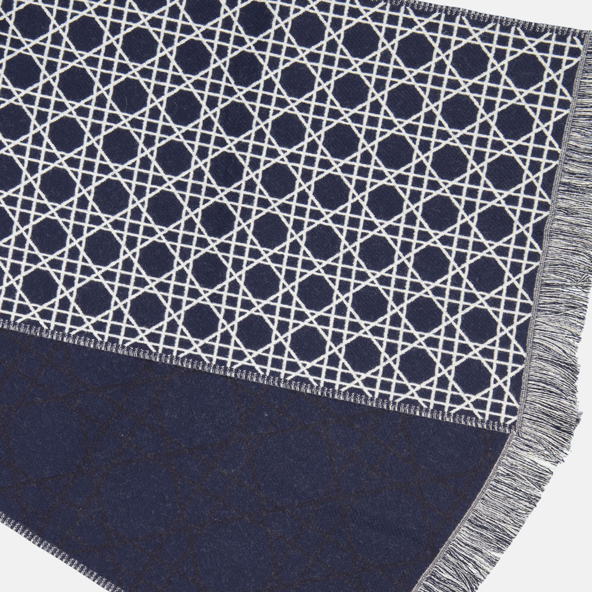 scarf, wool, Cannage pattern, blue scarf, Autumn-Winter 2024