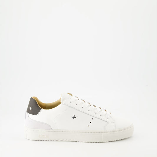 luxury sneakers, white-black leather sneakers, NL10 sneakers, New Lab collection, high-end footwear