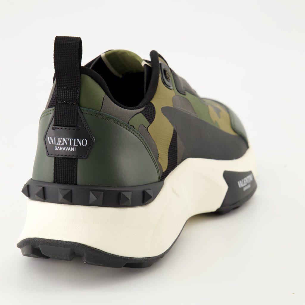 Camouflage sneakers, True Act, Valentino Garavani, luxury sneakers, technical fabric
