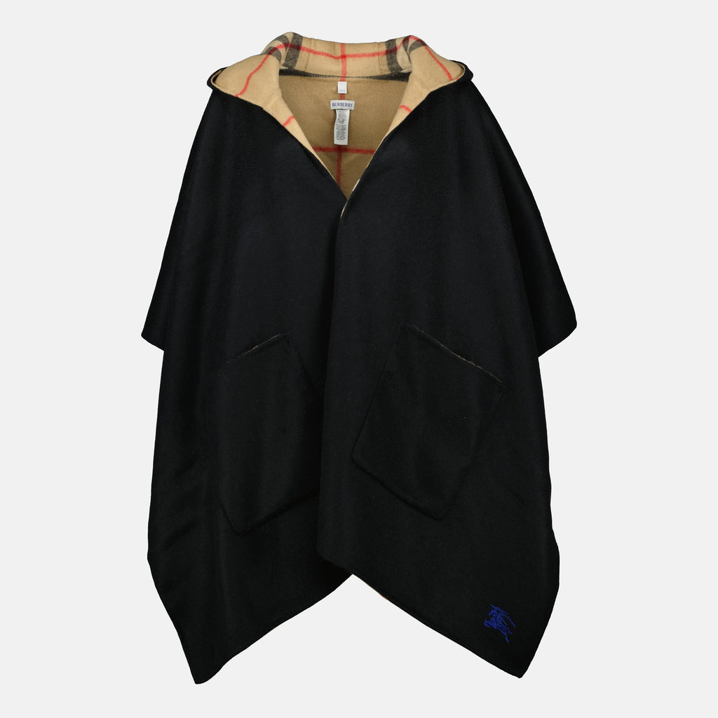 Burberry coat, cashmere outerwear, mid-length coat, check design, unisex fashion