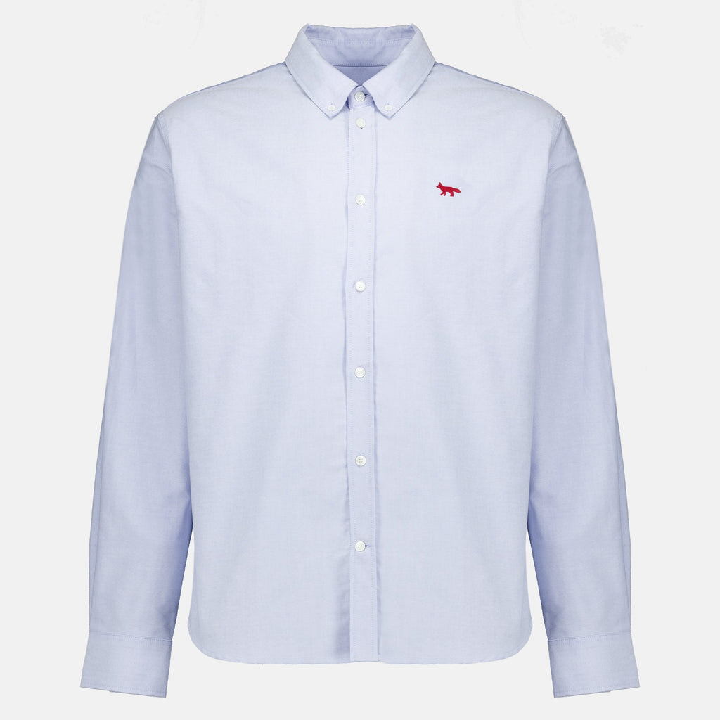 Blue Cotton Shirt - Maison Kitsuné