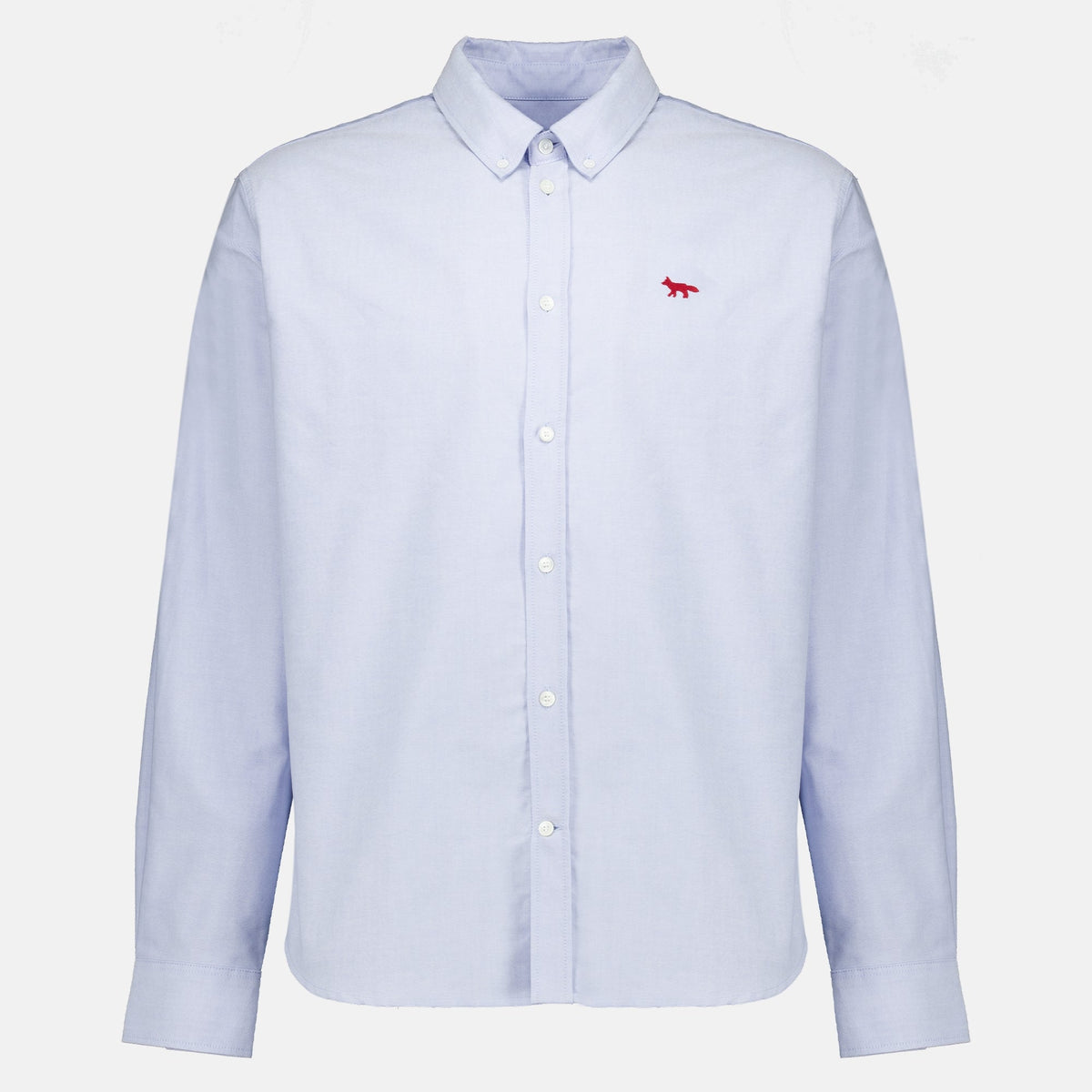 Blue Cotton Shirt - Maison Kitsuné