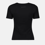 luxury t-shirt, cotton jersey, MM6 collection, black t-shirt, Autumn-Winter 2024