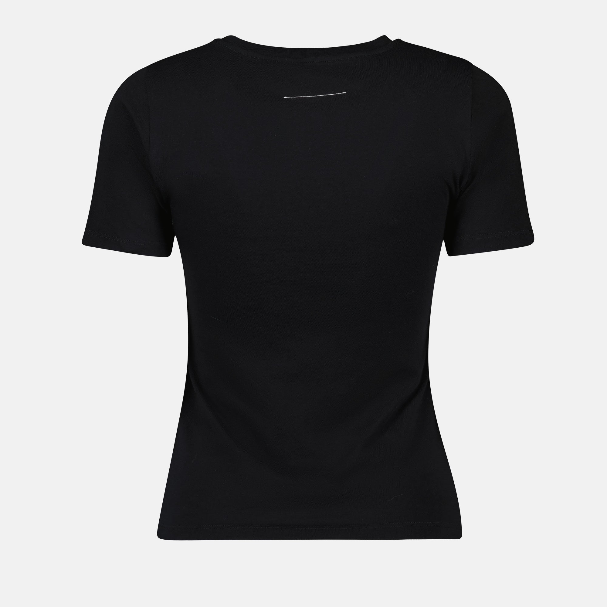 luxury t-shirt, cotton jersey, MM6 collection, black t-shirt, Autumn-Winter 2024