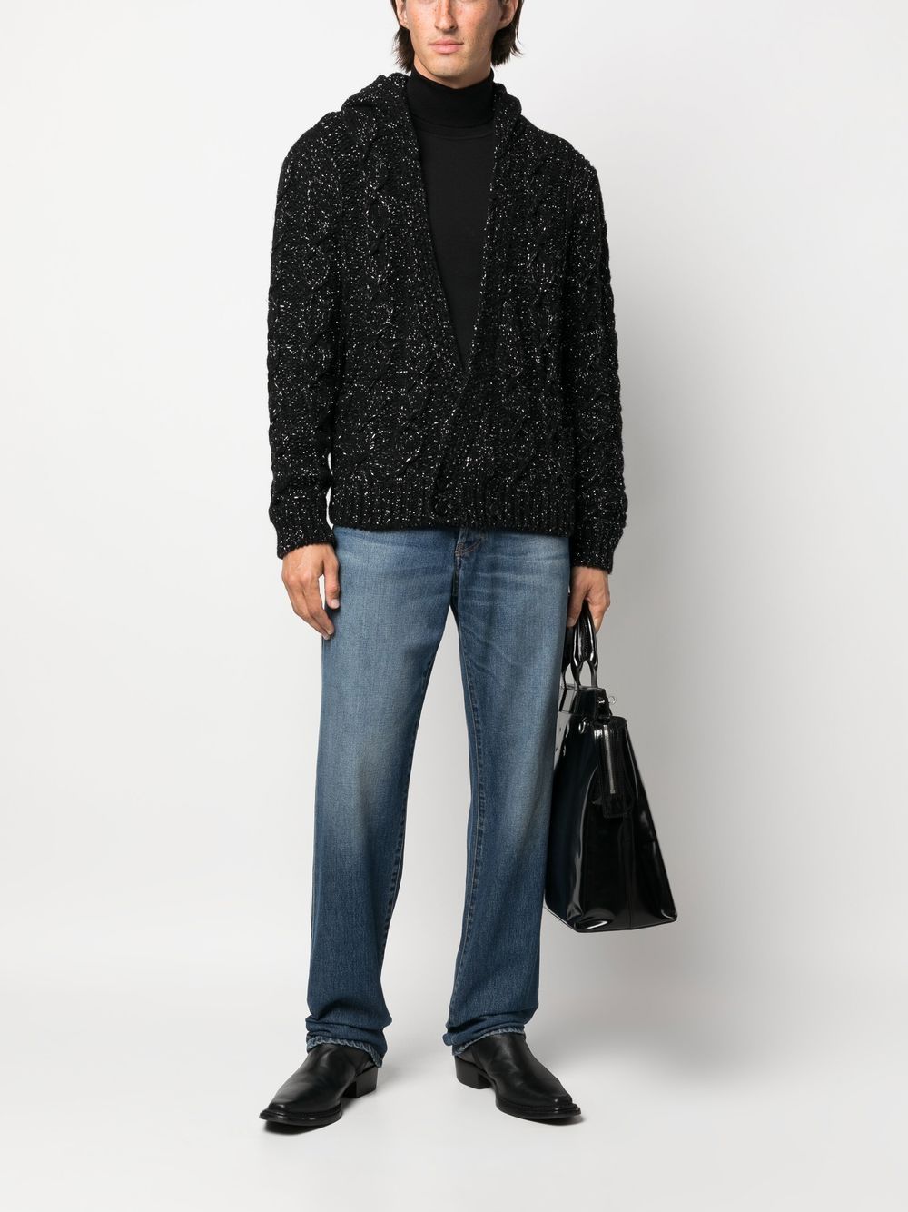 Saint Laurent, Men's Cardigan, Luxury, Lurex, Elegance