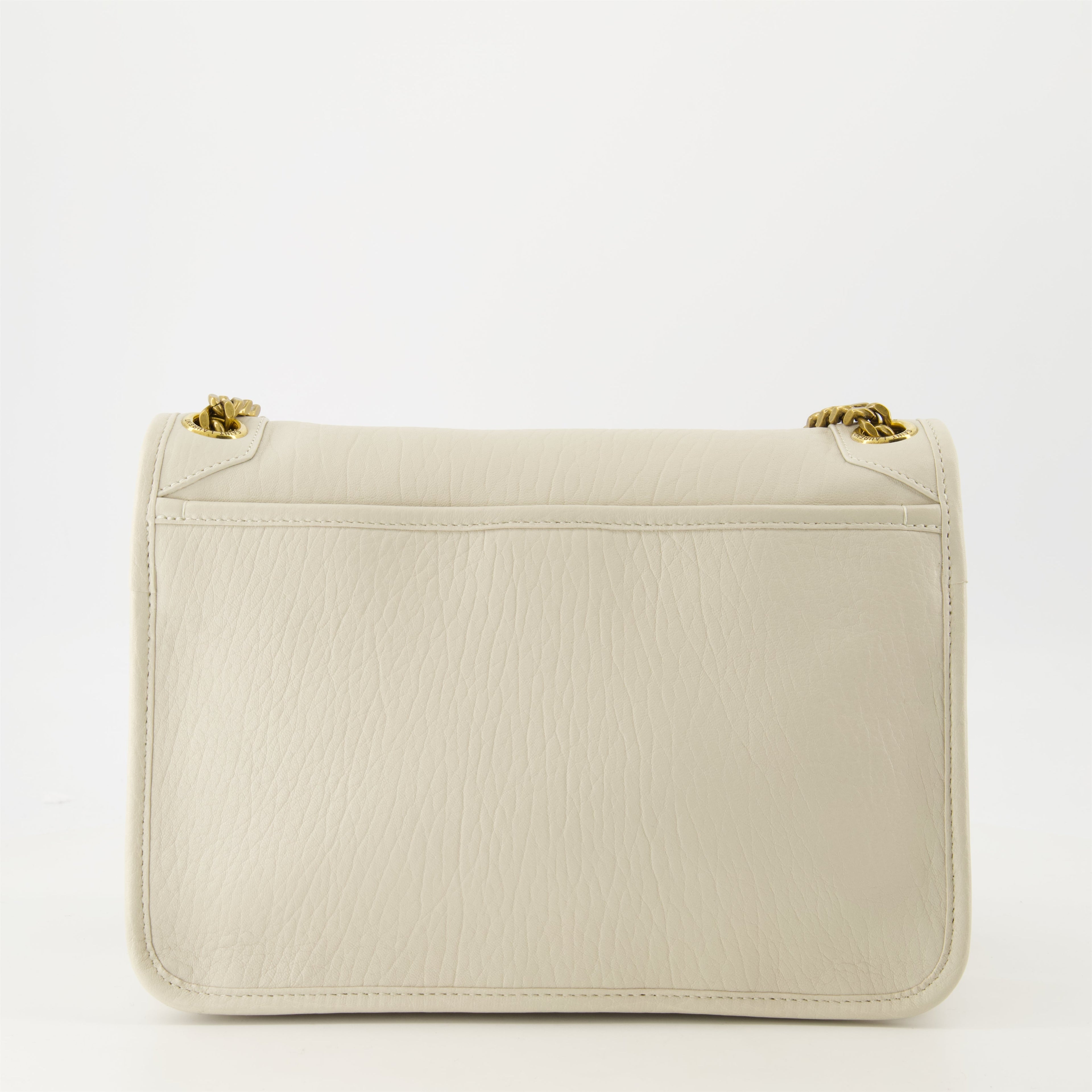 Niki Leather Bag, Saint Laurent, luxury handbag, white leather bag, designer bag