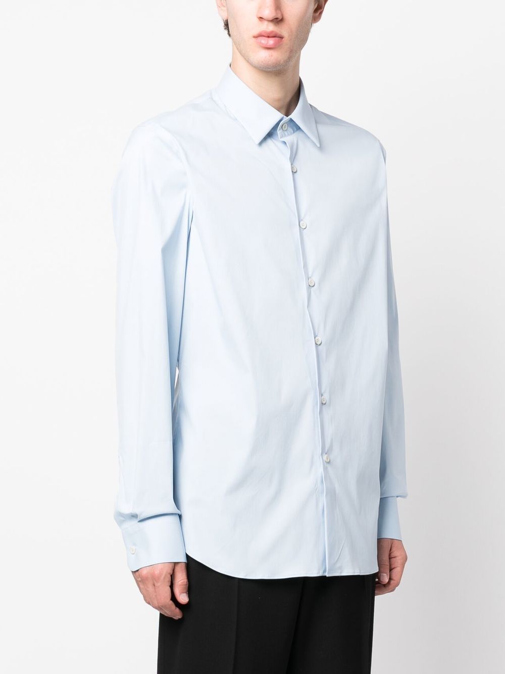 Prada shirt, blue poplin shirt, men's luxury fashion, designer shirts, high-end menswear