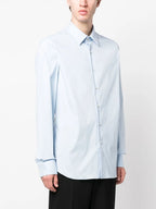 Prada shirt, blue poplin shirt, men's luxury fashion, designer shirts, high-end menswear