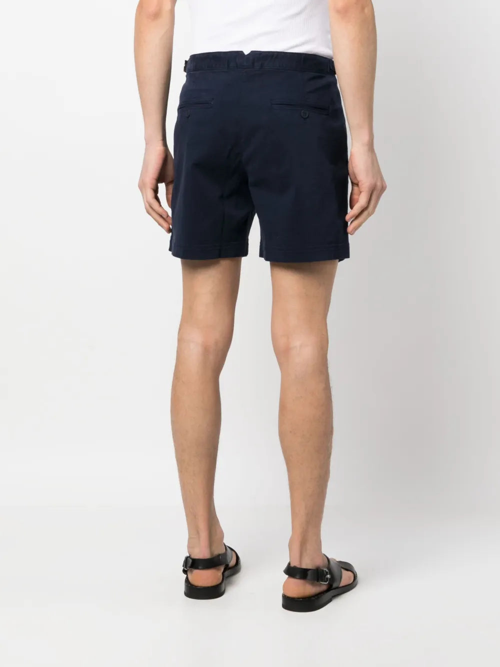 Blue Cotton Shorts, Orlebar Brown Shorts, Luxury Men's Shorts, Designer Summer Attire, Elegant Casual Wear