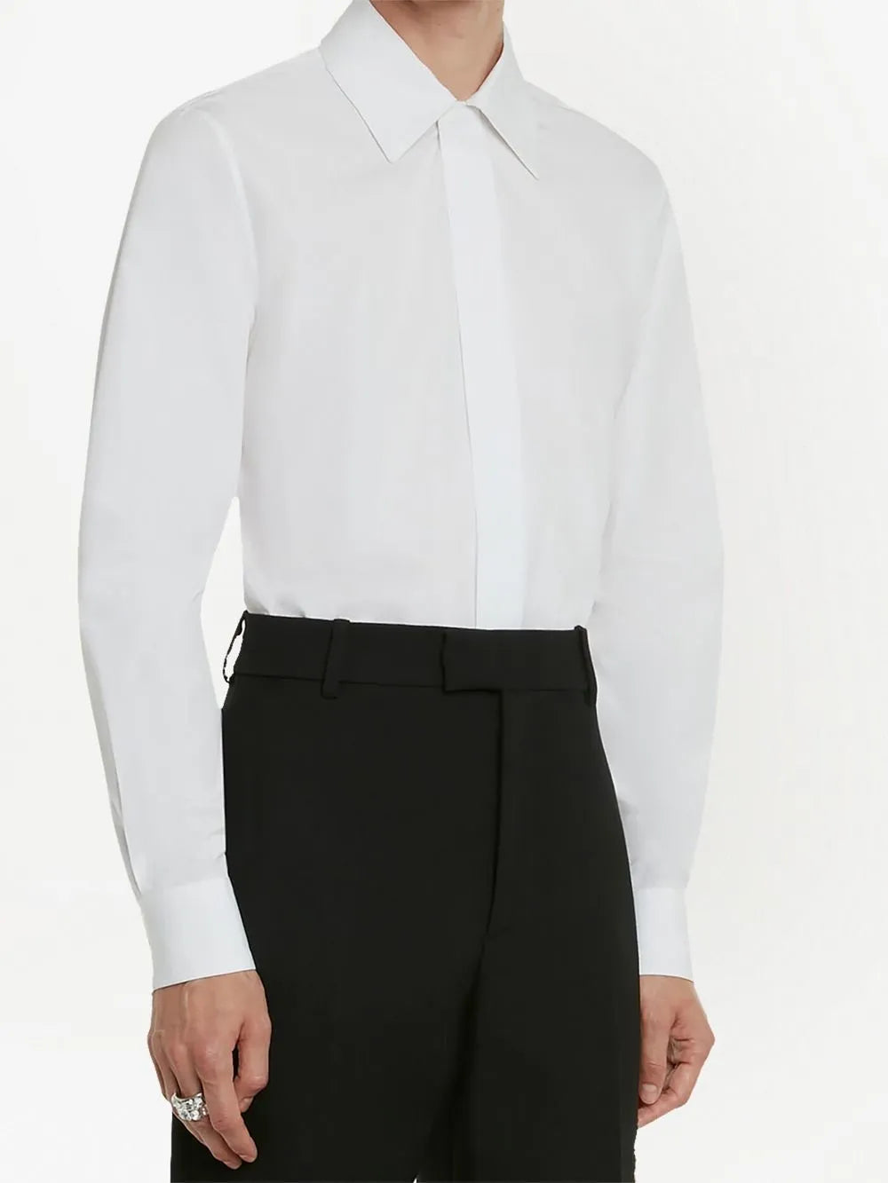 classic white shirt, Alexander McQueen, men's luxury shirt, designer dress shirt, formalwear