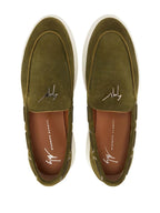 Giuseppe Zanotti, Green Velvet Mocassins, Men's Luxury Shoes, Designer Footwear, High-End Fashion