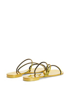 luxury sandals, Giuseppe Zanotti, yellow sandals, high-end footwear, women's designer shoes