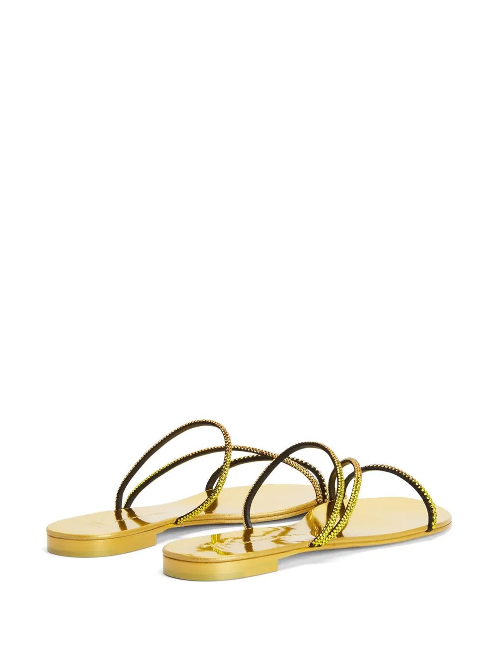 luxury sandals, Giuseppe Zanotti, yellow sandals, high-end footwear, women's designer shoes