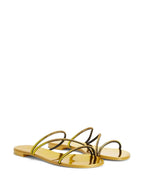 luxury sandals, Giuseppe Zanotti, yellow sandals, high-end footwear, women's designer shoes