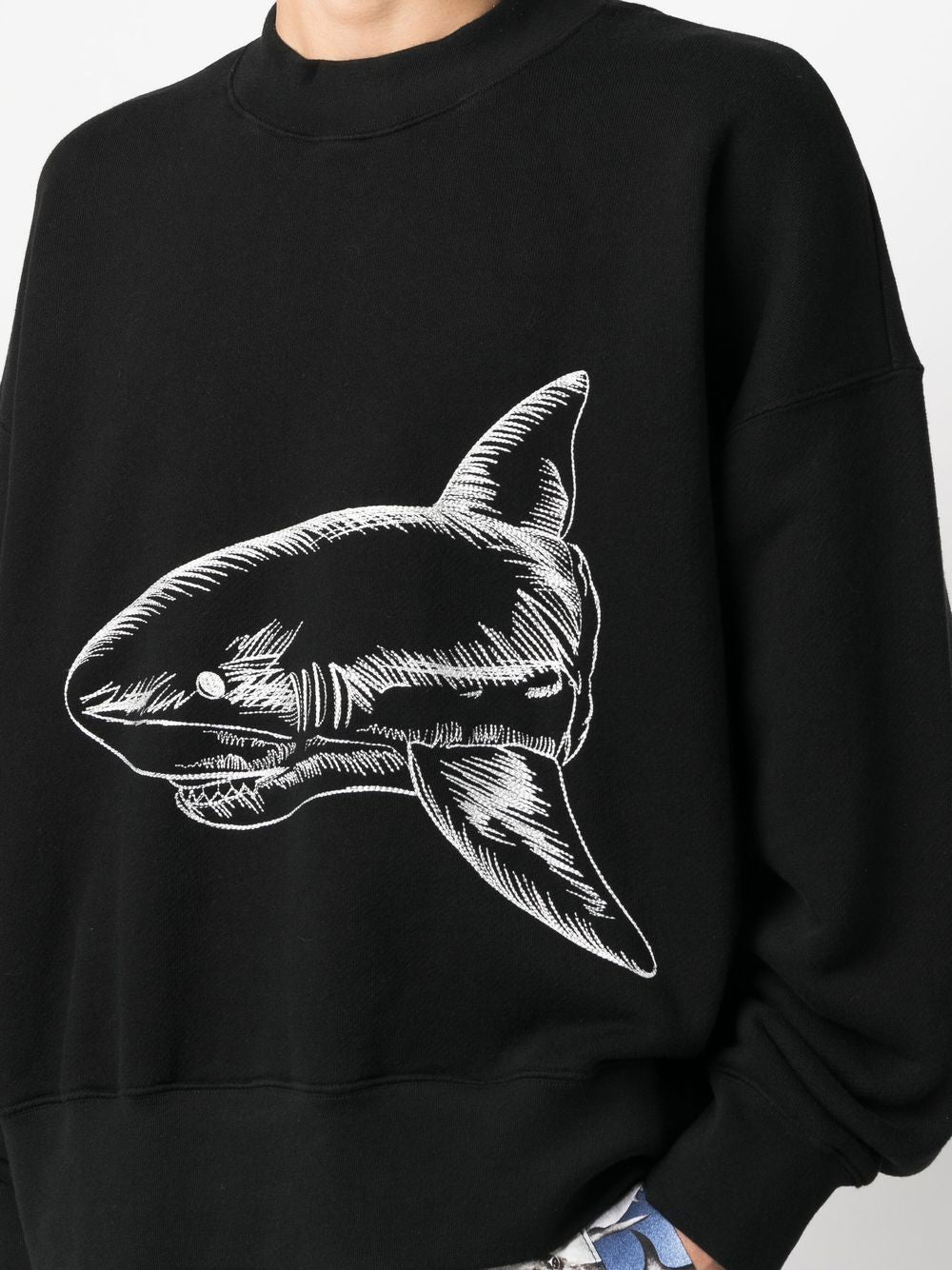 Palm Angels, Broken Shark Sweatshirt, luxury men’s sweatshirt, designer streetwear, high-end clothing