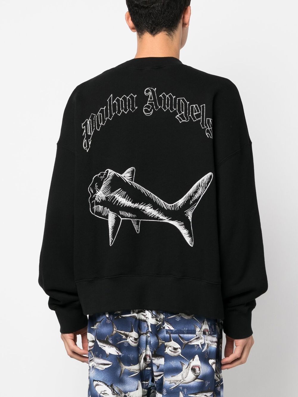 Palm Angels, Broken Shark Sweatshirt, luxury men’s sweatshirt, designer streetwear, high-end clothing