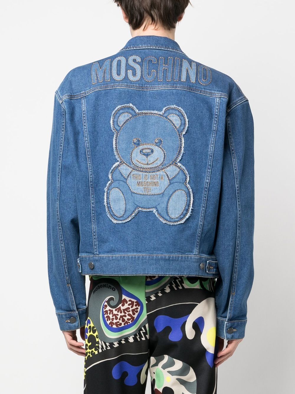 Moschino, Denim Jacket, Luxury Fashion, Men's Designer Jacket, High-End Clothing