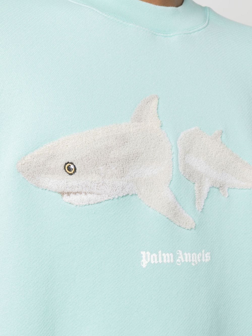 Palm Angels, Broken Shark sweatshirt, Blue sweatshirt, Men's luxury fashion, Designer streetwear