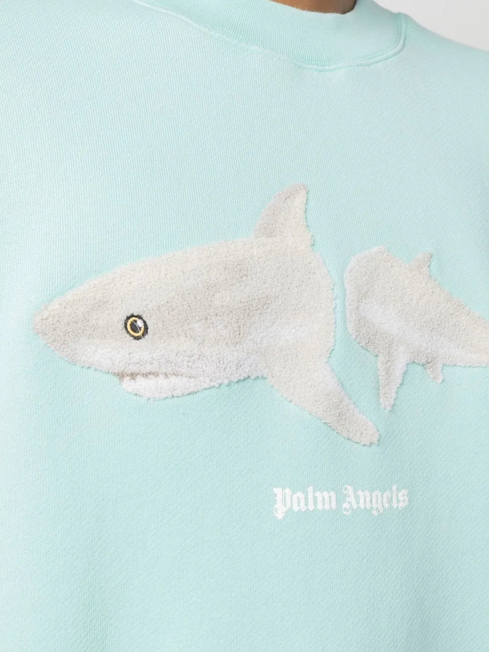 Palm Angels, Broken Shark sweatshirt, Blue sweatshirt, Men's luxury fashion, Designer streetwear