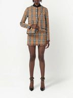 Burberry, Women's Wool Cardigan, Plaid Cardigan, Luxury Fashion, High-End Knitwear