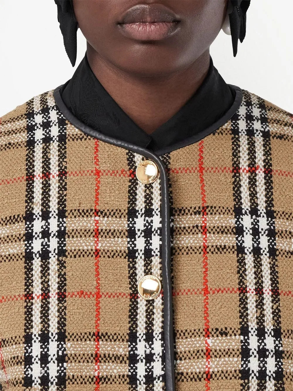 Burberry, Women's Wool Cardigan, Plaid Cardigan, Luxury Fashion, High-End Knitwear