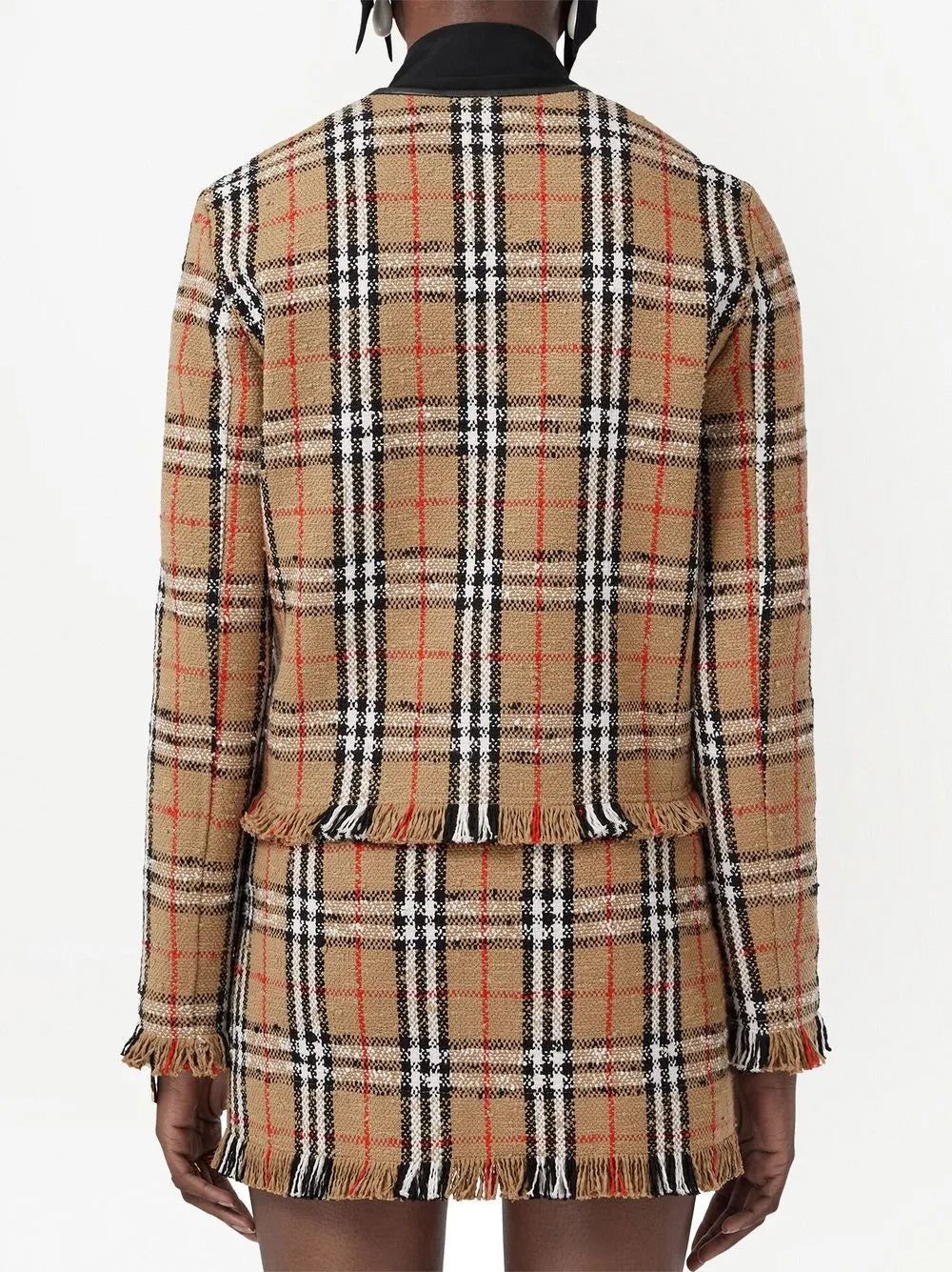 Burberry, Women's Wool Cardigan, Plaid Cardigan, Luxury Fashion, High-End Knitwear