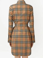 버버리 베이지 체크 드레스